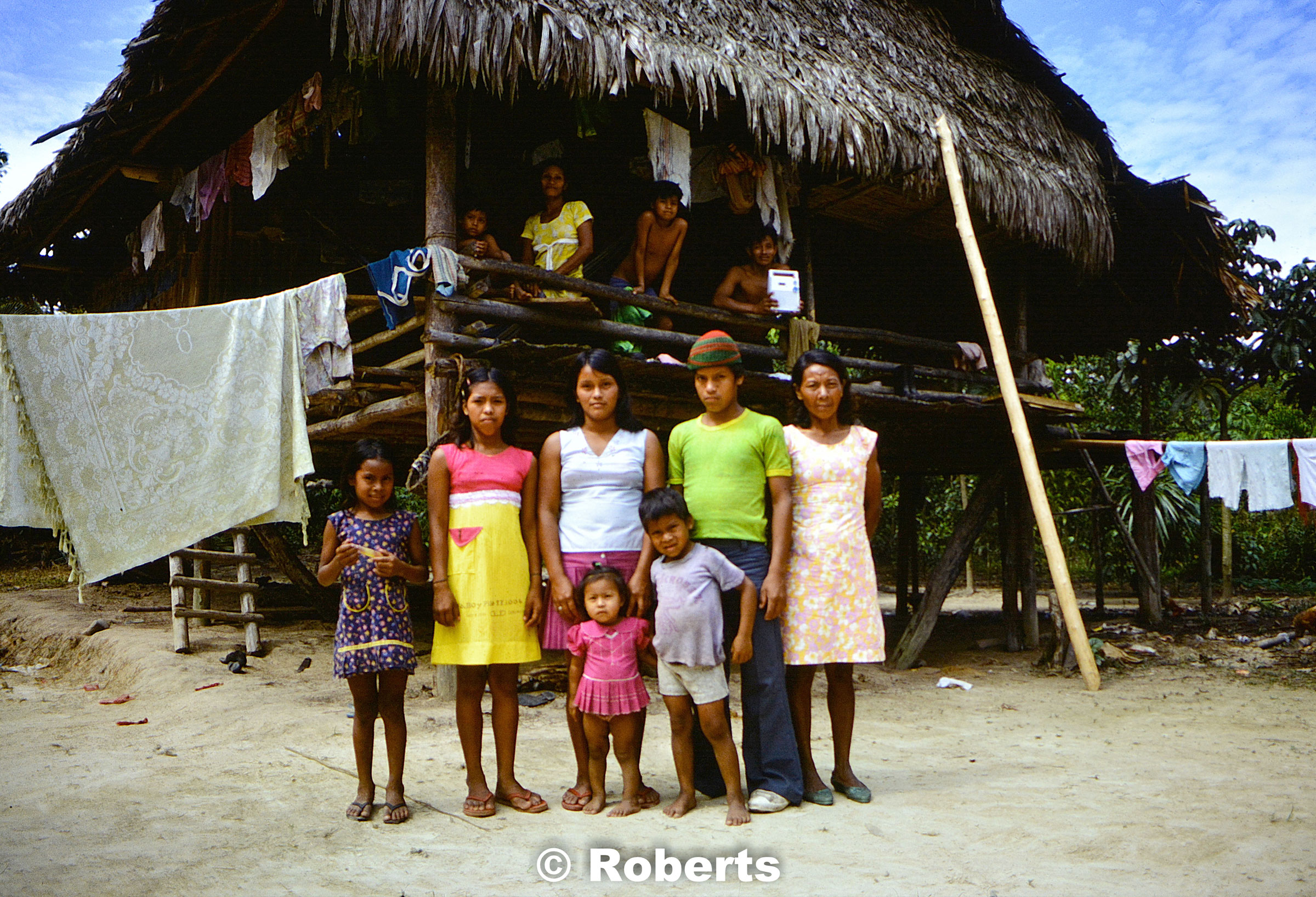 Family Portrait, Upper Amazon River Basin, Peru. June, 1977.